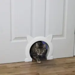 Pawffee Gatera de interior fácil de instalar para gatos cachorros, tamaño L - 1 pieza