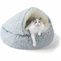 ZooVenture Cesta cálida y suave para mascotas de tamaño pequeño y mediano - METRO