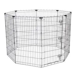 Corral metálico TIAKI para cachorros, alto - 8 paneles de 61 x 106 cm (An x Al)