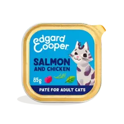 Edgard & Cooper Comida Húmeda Para Gatos en Paté con Salmón y Pollo, 16x85gr