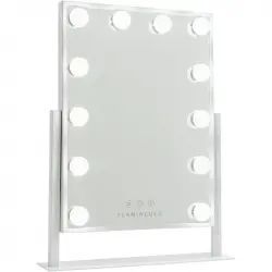 Flamingueo Espejo Maquillaje Con Luz 12 Led 3 Modos De Luz Control Táctil