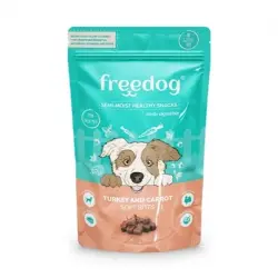 Freedog Snack Semi-húmedo para Perros con Pavo y Zanahoria, 1 x 100 gr