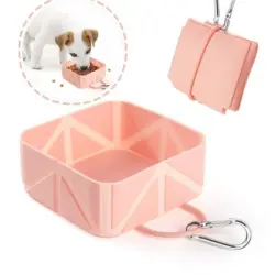 IntiMeg Comedero plegable para mascotas - Rosa