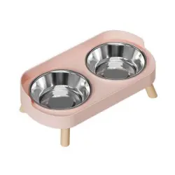 UAMLY Juego de comederos y bebederos elevados para gatos - rosa
