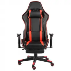 VidaXL Power Silla Gaming con Reposapiés Inclinable Rojo