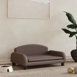 Cama Para Perros De Cuero Sintético Marrón 70x45x30 Cm