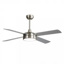 Fabrilamp Nevery Ventilador de Techo con Luz LED y Mando Aspas Reversibles 65W Haya/Plata