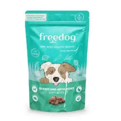 Freedog Snack Semi-húmedo para Perros con Conejo y Alcachofa, 1 x 100 gr