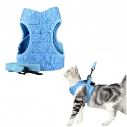 FurryFusion Arnés de tiro para gatos con cuerda - L