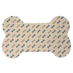 zooplus Basics alfombrilla para comederos hueso - 53,5 x 33 cm (L x An)