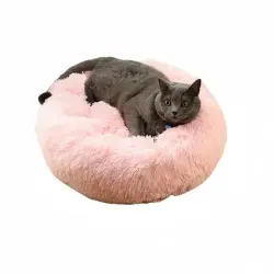 FurryFusion Cama redonda de felpa para gatos - Artículo 1