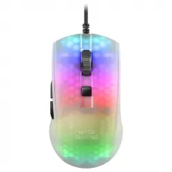 Mars Gaming MMRW Ratón Gaming RGB Chroma 12800 DPI Blanco