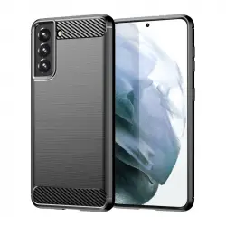 Max Power Digital Funda Fibra De Carbono Para Móvil Samsung Galaxy S21 Plus Antigolpes Silicona Negra