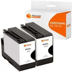 Pccom Essential Hp 932xl Cartucho Tinta Compatible Negro Pack 2