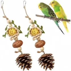 ZooVenture Paquete de 2 juguetes masticables para pájaros - 2 piezas