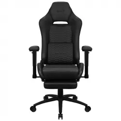 Aerocool Royal Leatherette Silla Gaming con Reposapiés Negra