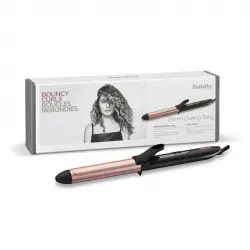 BaByliss Rose-Quarz Curling Tong 25mm Rizador de Pelo Negro/Oro Rosa