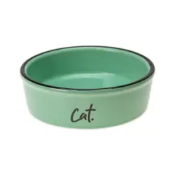 Comedero de cerámica Karlie para gatos, verde - 200 ml, 12 cm de diámetro