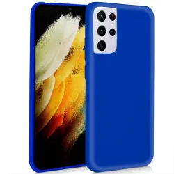 Cool Funda Silicona Azul para Samsung Galaxy S21 Ultra