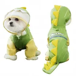 IntiMeg Impermeable para perros con forma de dinosaurio - XXL