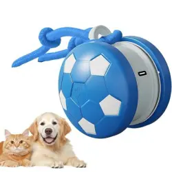 MCBOSON Pelota de juguete para gatos con cuerda, amarilla - Azul