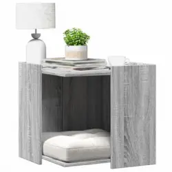 Mueble Arenero Para Gatos Madera Gris Sonoma 53x53x51 Cm