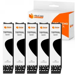 Pccom Essential Cartucho Tinta Compatible Epson T0711/T0891 Negro Pack 5
