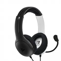 PDP LVL40 Auriculares Gaming Blanco/Negro para Nintendo Switch