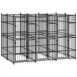Perrera De Exterior | Jaula Para Perro | Parque Para Mascotas De Acero 5,53 M² Cfw783873