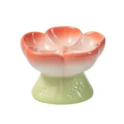 UAMLY Cuenco de cerámica elevado para gatos que comen despacio - rosa
