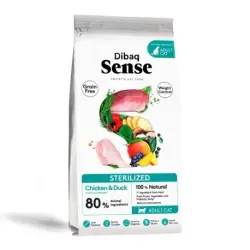 1.5 KG 1.5 kg Dibaq Sense Sterilized Grain Free Adult Pollo y Pato pienso para gatos