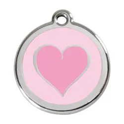 Placa identificativa Corazón Rosa M