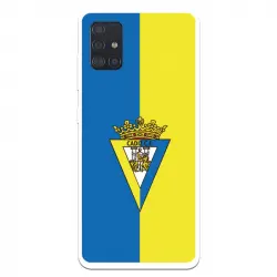 Funda Licencia Oficial del Cádiz CF Escudo Fondo Bicolor para Samsung Galaxy A51