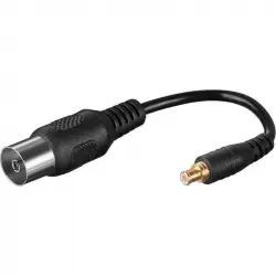 Goobay Cable Adaptador Coaxial Antena a MCX Hembra/Hembra 10cm Negro