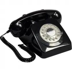 GPO 746 Rotary Teléfono Fijo Retro Negro