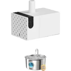 HausPets Bomba agua bebedero gatos acero inoxidable, clasificación IP68 - Artículo 1