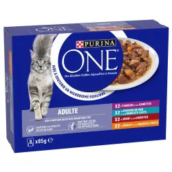 Purina ONE ADULT 24 x 85 g - Pack Ahorro - Mix (4 variedades)