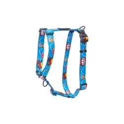 Rogz Arnés Comic Azul para perros - S