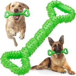 ZooVenture Hueso gigante para perros - Goma, 33 cm, Verde - Verde