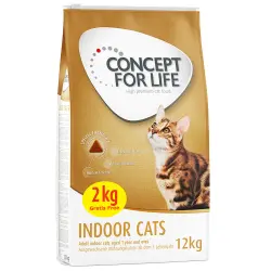 Concept for Life pienso para gatos 10 + 2 kg ¡gratis! - Indoor Cats (10 + 2 kg)