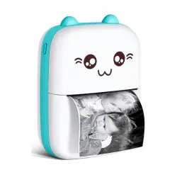 Klack Mini Impresora Portátil Térmica sin Tinta en Papel de Recibo Bluetooth Azul