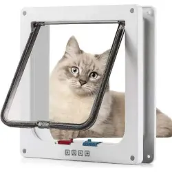Pawffee Gatera magnética XL blanca – Túnel integrado gatos perros pequeños - 1 pieza