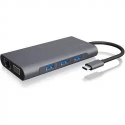 Raidsonic Icy Box IB-DK4040-CPD Hub USB-C a 10 Puertos USB 3.1/HDMI/VGA