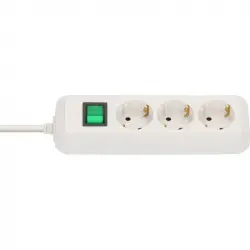 Brennenstuhl Eco-Line Regleta de Enchufes con 3 Tomas de Corriente con Interruptor 3m Blanco