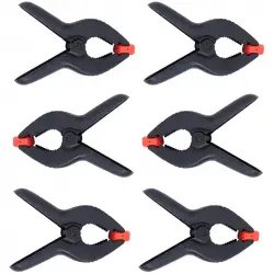 Bresser BR-56 DeLuxe Set 6 Abrazaderas para Fondo de Estudio