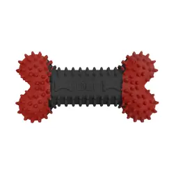 Dur  Hueso Mordedor rojo y negro con aroma pollo para perros - 12cm x 9cm