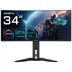 Gigabyte MO34WQC 34" QD-OLED UltraWide QHD 175Hz 0.03ms Altura Ajustable FreeSync Premium Pro Curva