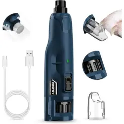 HausPets Lima de uñas para perros, 6 velocidades, LED, 45 dB, USB - Artículo 1