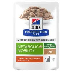 Hill's Prescription Diet j/d Metabolic + Mobility con pollo para gatos - 12 x 85 g - Pack ahorro
