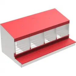 Ponedero Para Gallinas 4 Departamentos 100x50x44 Cm